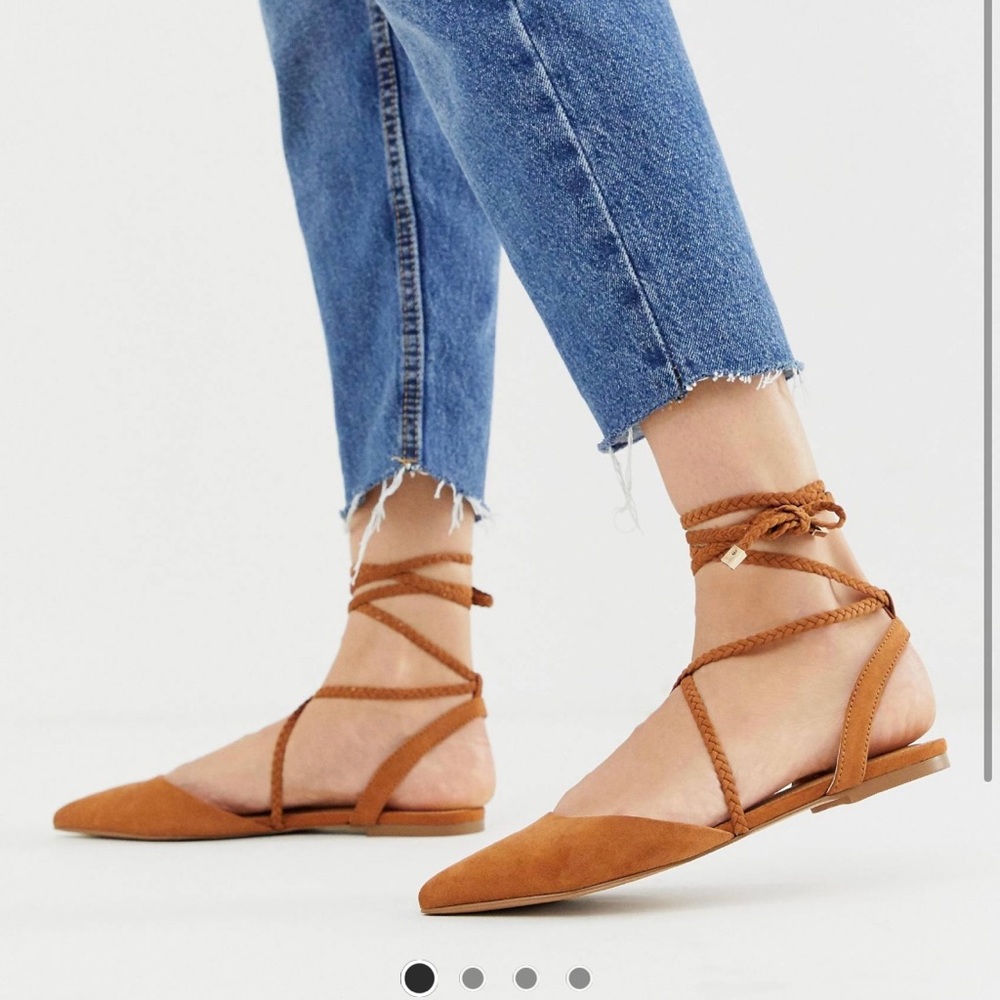 ASOS Design Lawful tie ballet flat